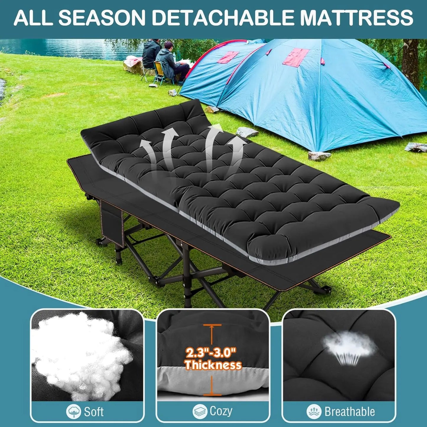 Camping Cot (with Mattress)
