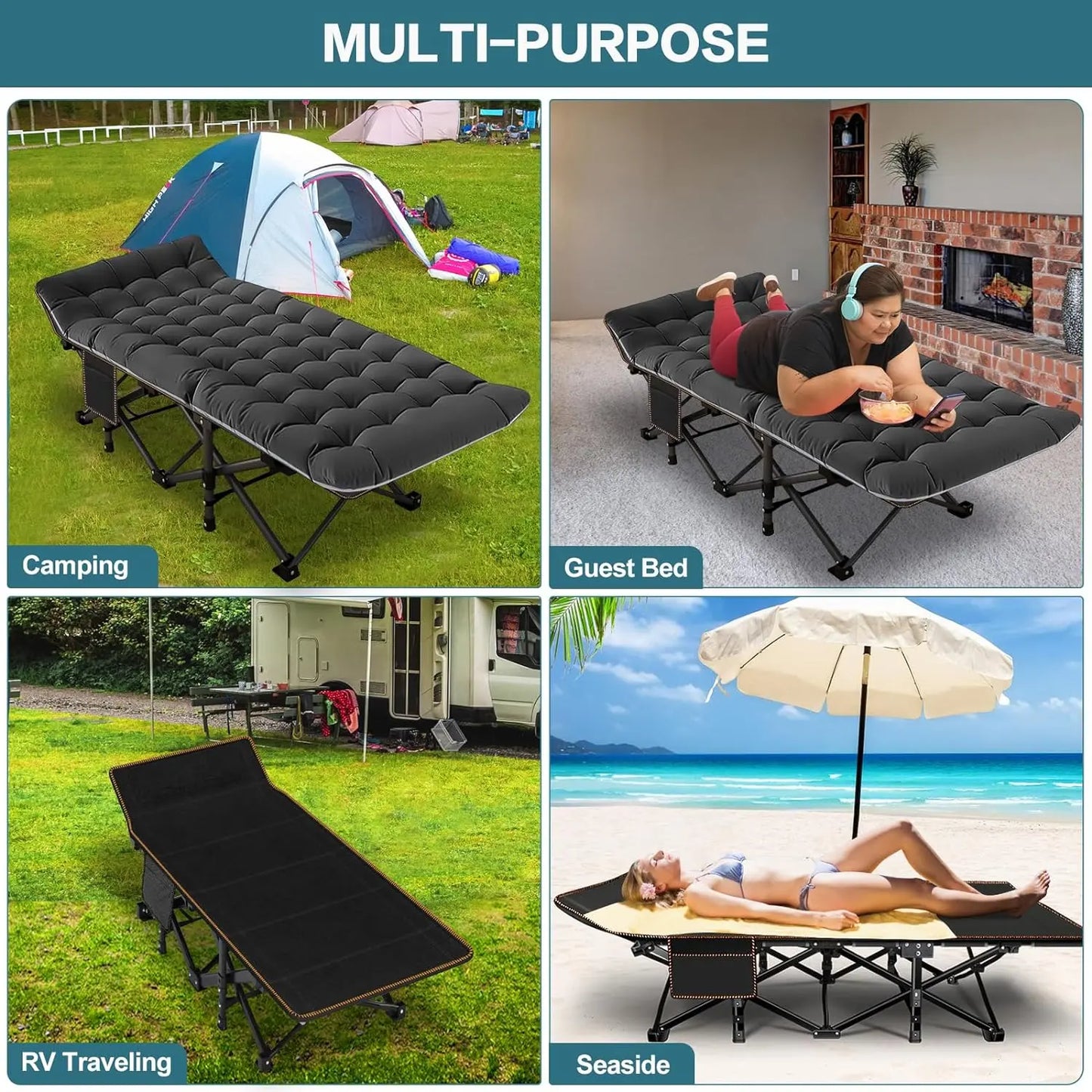 Camping Cot (with Mattress)