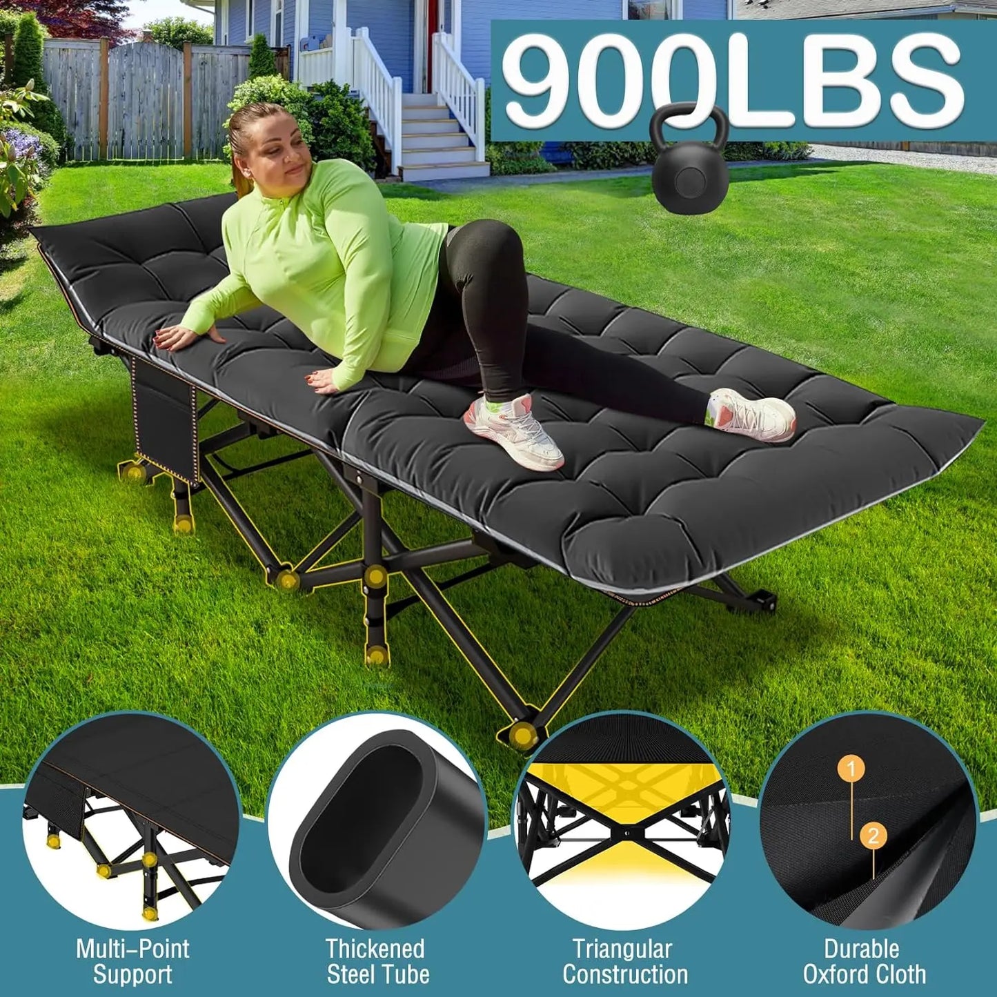 Camping Cot (with Mattress)